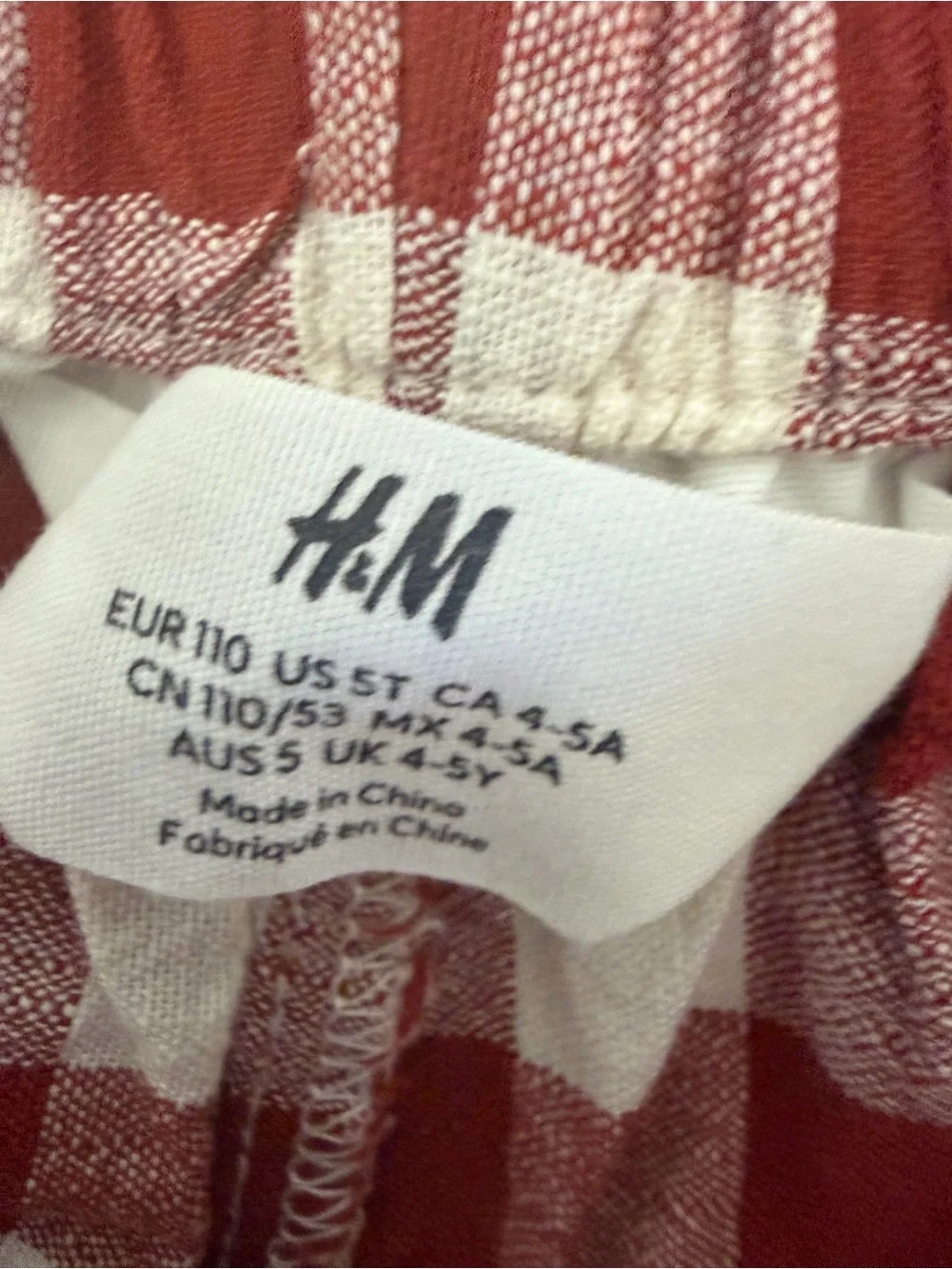 H&M White brown Gingham Button Front Tank Top Shorts Set Size 5T
